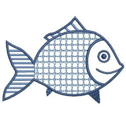 Matriz De Bordado Peixe Com Textura