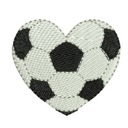 Matriz De Bordado Coração No Futebol