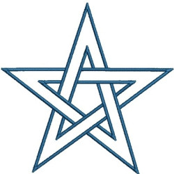 Matriz De Bordado Estrela 5 Ponta Vazada