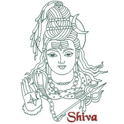 SHIVA WITH WRITING