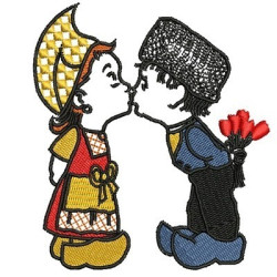 Diseño Para Bordado Valentine Beso