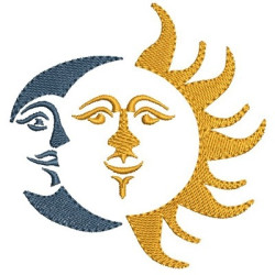 Matriz De Bordado Sol E Lua