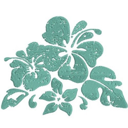 Matriz De Bordado Hibiscos