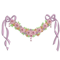 Diseño Para Bordado Flores Y Lazos G Sucursales
