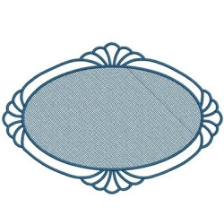 Embroidery Design False Bottom Frame With G