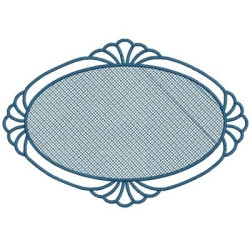 Matriz De Bordado Moldura Com Fundo Falso M