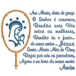 Matriz De Bordado Ave Maria Grande
