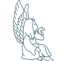 Embroidery Design Angel Seated Lower