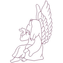 Embroidery Design Angel Sat 17 Cm