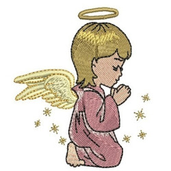 Embroidery Design Little Angel Praying