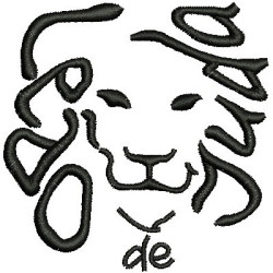 Diseño Para Bordado León De Judah Escrita