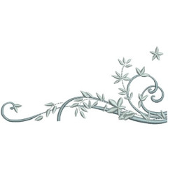 Embroidery Design Floral Corner 2