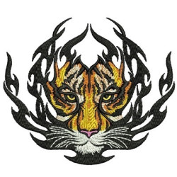 Embroidery Design Tiger In Tribal