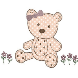 Embroidery Design Little Bear Applique