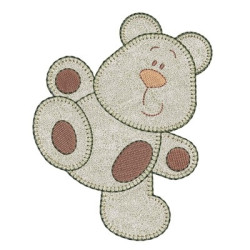 Embroidery Design Bear Applique