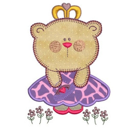 LITTLE BEAR DRESS APPLIQUE