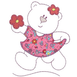 LITTLE BEAR DRESS APPLIQUE 2