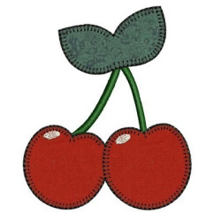 Embroidery Design Cherry Applique