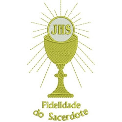 Diseño Para Bordado Fidelidad De Sacerdote De 17 Cm