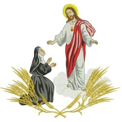 Embroidery Design Jesus And Mary Daisy