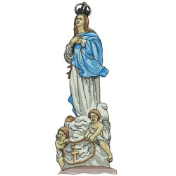 Embroidery Design Our Lady Immaculate Conception 28 Cm