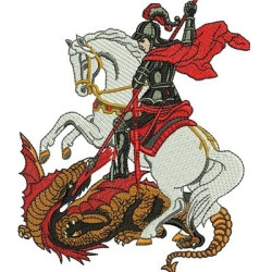 Diseño Para Bordado San Jorge 15 Cm
