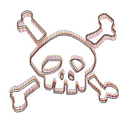 Embroidery Design 3d Skull