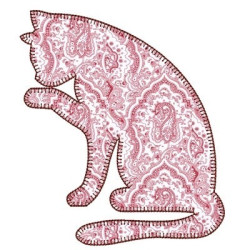 Embroidery Design Applique Cat