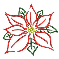 Embroidery Design Christmas Flower 9 Cm