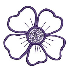 Matriz De Bordado Flor Vazada Simples