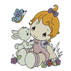 Diseño Para Bordado Bebezinha Con El Conejito