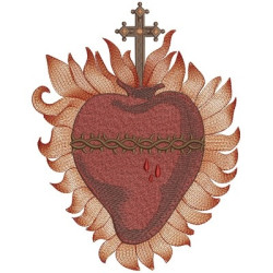 Embroidery Design Sacred Heart Of Jesus 24 Cm