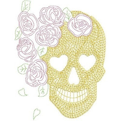 CALAVERA FLORAL 17 CM