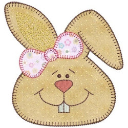 Embroidery Design Applique Rabbit Face Ii