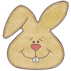 RABBIT APPLIQUE FACE II