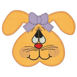 Embroidery Design Applique Rabbit Face