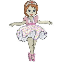 Embroidery Design Applique Ballerina