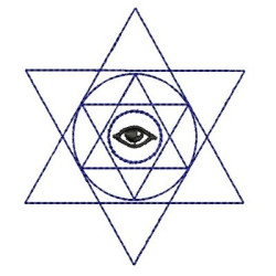 Matriz De Bordado Estrela Com Olho