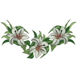 Embroidery Design Lilies