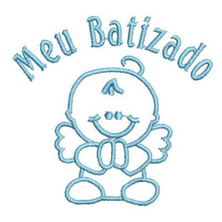 Matriz De Bordado Meu Batizado Vazado