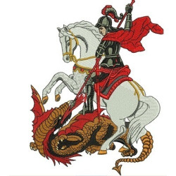 Diseño Para Bordado San Jorge 18 Cm