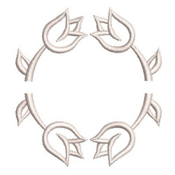 Matriz De Bordado Moldura Tulipas