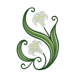 Embroidery Design Lilies 10 Cm