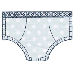 Embroidery Design Applique Underpants