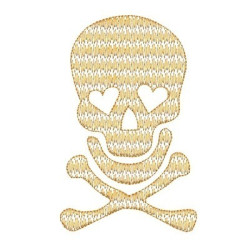 Embroidery Design Skull With Effect
