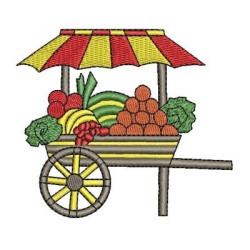 Matriz De Bordado Banca De Frutas