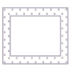 Matriz De Bordado Moldura De Bolinhas