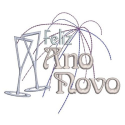 Diseño Para Bordado Feliz Año Nuevo