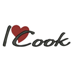 Diseño Para Bordado I Love Cocinero