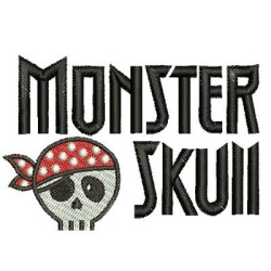 Diseño Para Bordado Monster Skull